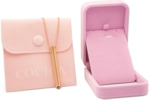 COCICA Breathing Necklace for Anxiety Relief, Stress Relief Mindful Breathing Necklace with Pendant,Gifts for Women Men Teens Relaxation Meditation, Cable Chain