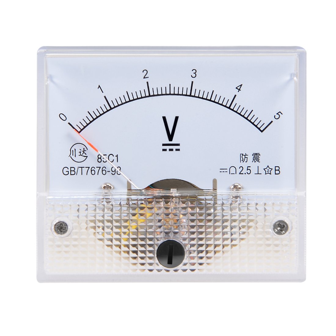 Sourcingmap DC 0-5V Analog Panel Voltage Gauge Volt Meter 85C1 2.5% Error