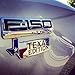 iJDMTOY (1 Chrome Finish 3D Texas Edition Emblem Badges for Ford F-150 F-250 F-350 (Also Universal for Chevy GMC Dodge Trucks)