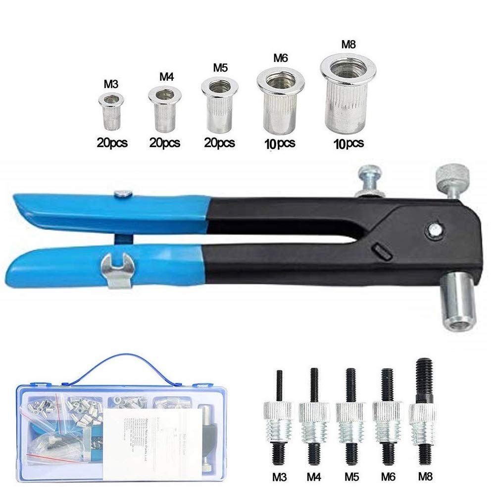 Buy KOKITEA 86Pcs Heavy Duty Rivet , Threaded Rivet Nut Kit Set Nut ...