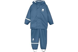 CeLaVi Kids Rain and Snow Suit for Boys Girls with Detachable Hood, Waterproof Raincoat and Pants - Ideal for Rain and Snow
