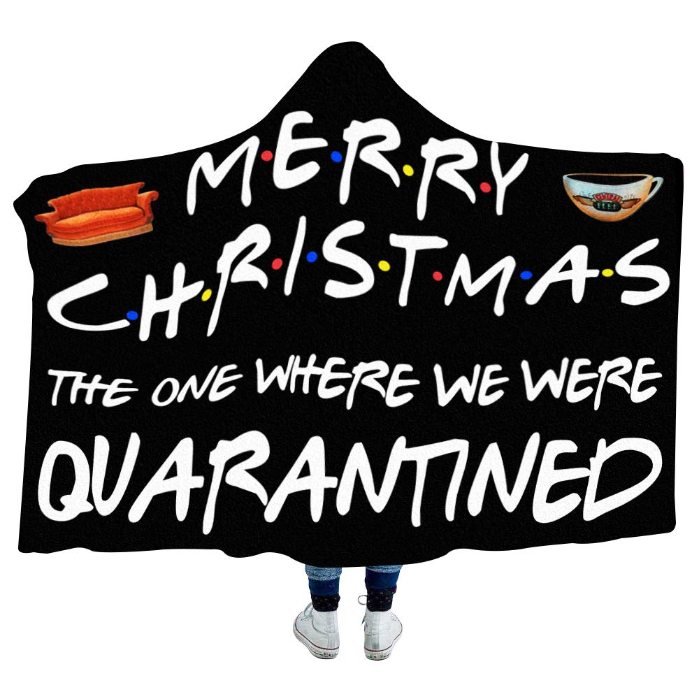 NOA Friend Blanket TV Show Home Fuzzy Fleece Merry Christmas Throw Plush Fluffy Blanket Black Throw 