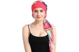 FocusCare Chemo Headwear Turbans For Women Long Hair Head Scarf Headwraps Cancer Hats