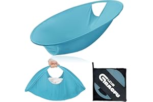 Gracfulcub 26" Collapsible Laundry Basket, Large Popup Laundry Basket for Dryer, A Innovative Laundry Basket, Laundry Bag, Portable, Collapsible for Storage and super easy to use (Blue)