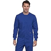 Cherokee Men Warm Up Scrubs Jacket Workwear Revolution Snap Front WW380
