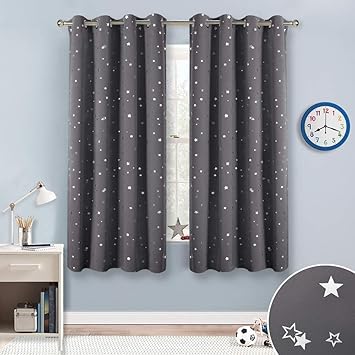 Amazon Com Ryb Home Kids Blackout Curtains For Bedroom Twinkle