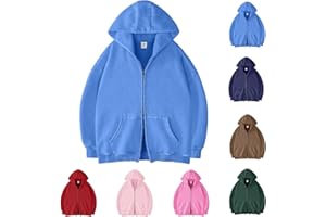 Bacrelax Mens Double Zip Up Hoodie Oversized Acid Wash Heavyweight Vintage Fleece Casual Cotton Zipper Hoodie with Pockets