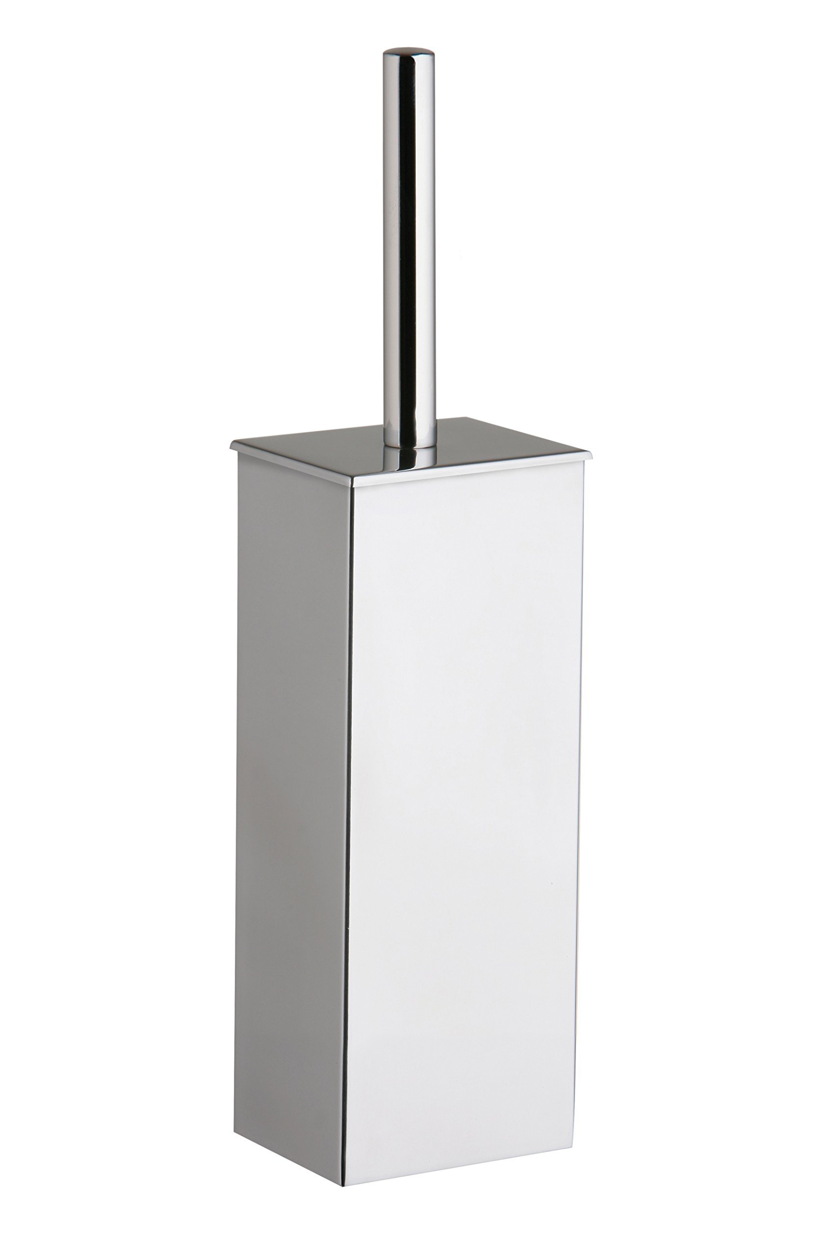Premier Housewares 1600452 Toilet Brush and Holder - Stainless Steel,H37 x W10 x D10cm, Silver