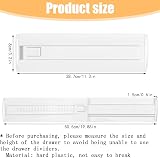 Yafe 6 Pack Adjustable Drawer Dividers 11.8-19.7 in 3.2 in High White view 3