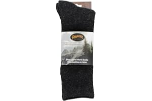 Pioneer Thermal Wool Blend Work Sock, Extra Long Leg and Cuff O/S Black Mix Fit All