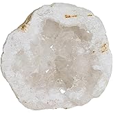 mookaitedecor Angel Aura Quartz Geode Stone Titanium Coated Natural Rock Crystal Cluster Specimen for Reiki Healing Meditation Home Decor 10-35g, White