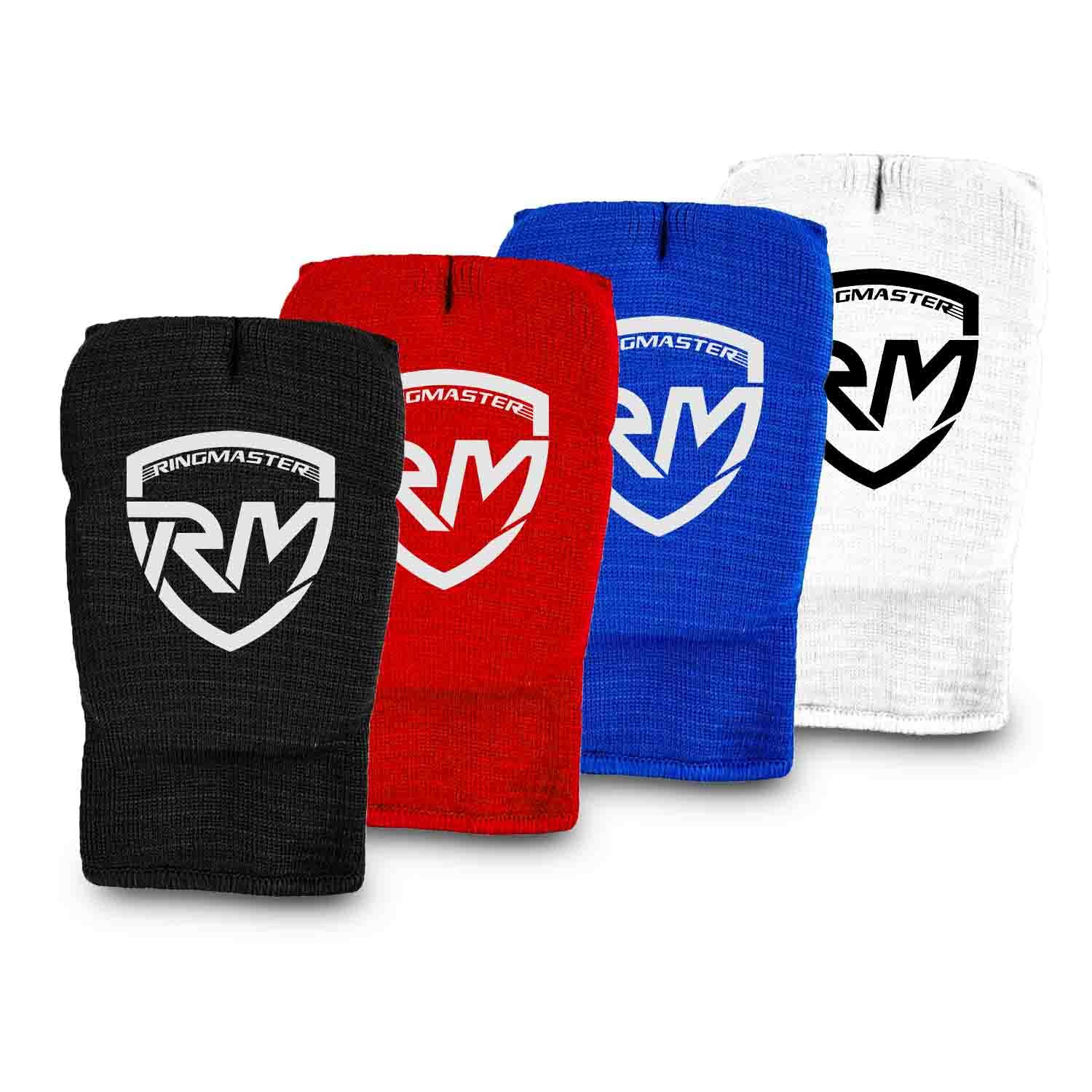 RingMaster Sports Kids Elastic Hand Pads Slip on Mitts Martial Arts Karate (Black, Extra Small)