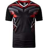 jeansian Men's Sport Quick Dry Short Sleeve T-Shirt LSL303 Black XXL