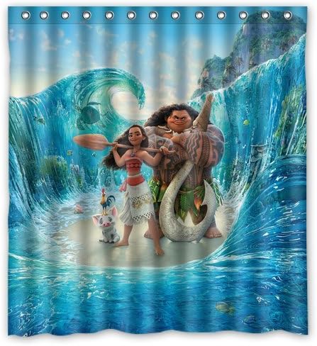 Welcome! Moana Movies Animation Waterproof And Mildew Resistant Decorative Shower Curtain 66x 72-Inch
