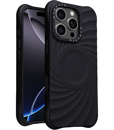 CASETiFY Ripple Case iPhone 16 Pro ブラック CASETiFY Essentials Ripple Case with MagSafe for Apple
