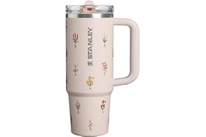 STANLEY Quencher ProTour Flip Straw Tumbler | Leakproof Lid, Straw & Handle | Insulated Stainless Steel | Fits Cup Holders | Perfect Mother’s Day Gift | BPA-Free | 30 oz | Rose Quartz Bouquets