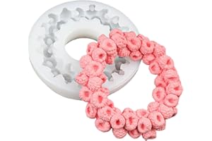 LEADSDGE Flexible Silicone Molds With Intricate Berries Pattern Raspberry Shape Bakewares Ideal For Pastries Craft Creation N