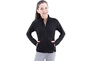 Covalent Activewear Girls Full-Zip 2 Tone Flex Jacket with 2 Side Pockets and Contrast Zipper