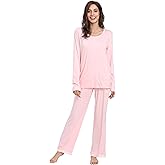 GYS Viscose from Bamboo Women's Pajama Sets Super Soft Long Sleeve Sleepwear Comfy Winter Pjs Sets S-4X