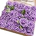 ling's moment Artificial Flowers Lavender Roses 50pcs Real Looking Fake Roses w/Stem for DIY Wedding Bouquets Centerpieces Arrangements Party Baby Shower Home Decorations