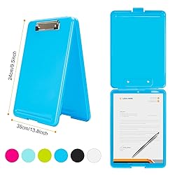 6 Pack Plastic Clipboard with Storage, IKAYAS Heavy