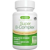 Igennus Super B-Complex - High Strength & Sustained Release Methylated B Vitamins, B12, B6, Methyl Folate & Vitamin C, For Wo