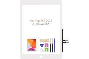 A-MIND For IPad 9.7" 2018 /iPad 6 6th Gen A1893 A1954 Touch Screen Replacement Parts,(NO LCD,NO Home Button) With Free Screen Protector+Repair Tools(White)