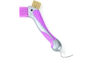 HOMCARE Horse Hoof Pick with Dual Brush,TPR Non-Slip Grip, Farrier Tool Hoof Pick for Horse Hoof Cleaning and Grooming