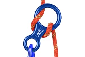 AOKWIT Rescue Figure 8 Descender Climbing Gear Downhill Equipment 35KN/3500kg 7075 Aluminum Alloy Rigging Plate for Climbing Belaying and Rappeling Device