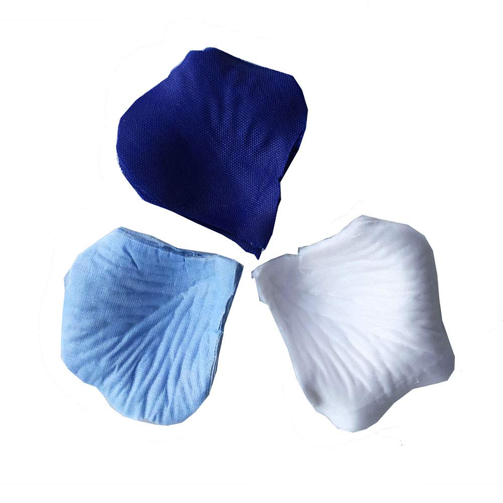 FUJIE 1500 Pieces Rose Petals, Blue Silk Artificial Roses Flower Confetti for Wedding Party Valentine's Day, and Romantic Atmosphere