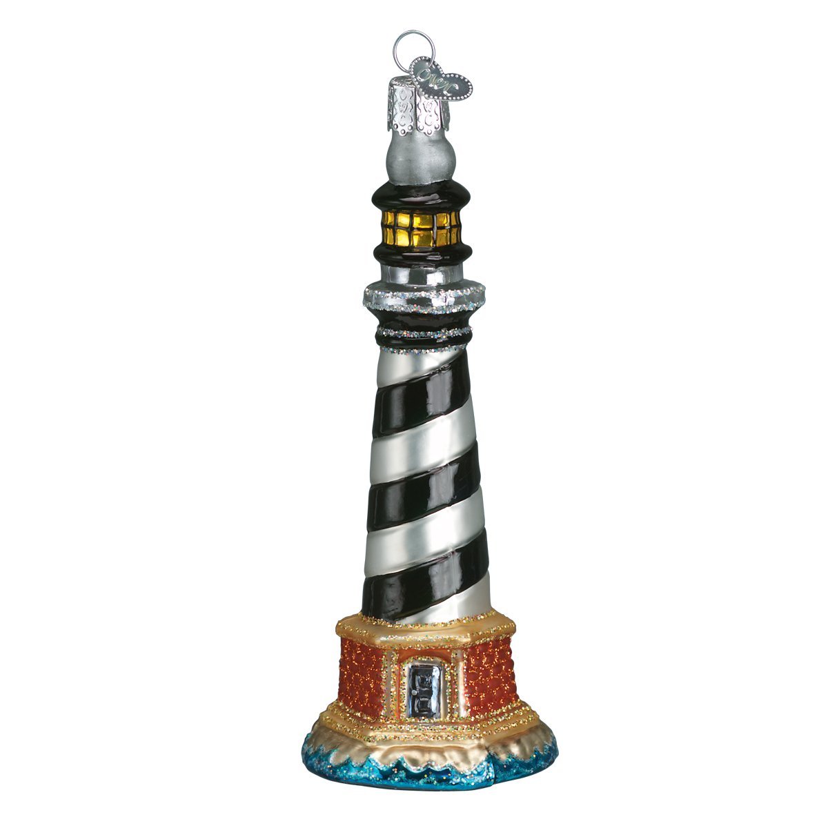 Old World Christmas Collection Glass Blown Ornaments for Christmas Tree Cape Hatteras Lighthouse
