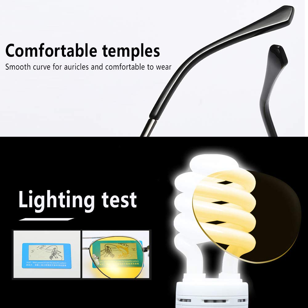 Night Vision Glasses for Driving Feirdio HD night driving glasses anti glare polarized mens women glasses