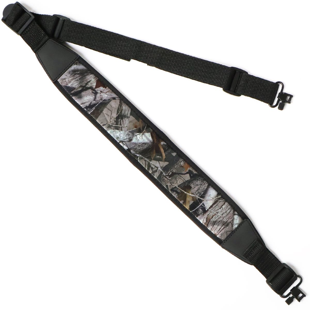 2 Point Padded Rifle Sling with Swivels Camouflage Non Slip Shoulder Pad Hunting Shooting Air Gun Strap