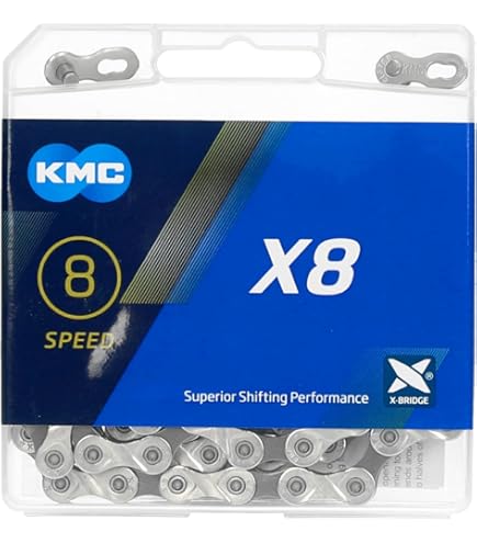 Amazon.com: KMC Unisex's Z8.3 Z8 Chain, Silver/Grey, 114