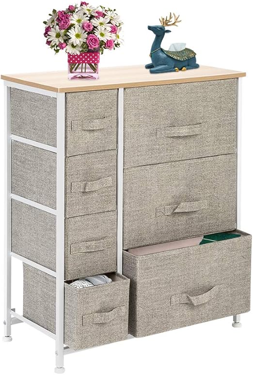 Amazon Com Ssline Wide Fabric Drawer Dresser Nursery Chest