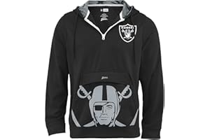 Zubaz NFL Men's 1/4 Zip Big Pocket Team Logo Hoodie