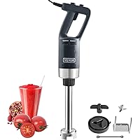 VEVOR Commercial Immersion Blender, 500 Watt Heavy Duty Hand Mixer, Variable Speed Kitchen Stick Mixer with 304 Stainless Ste