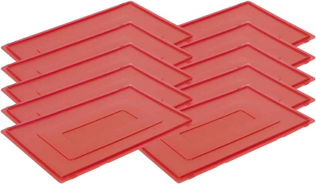 Gastlando 10 Lids for Transport Box Euro Meat Box Euro E1-3 60 x 40 cm