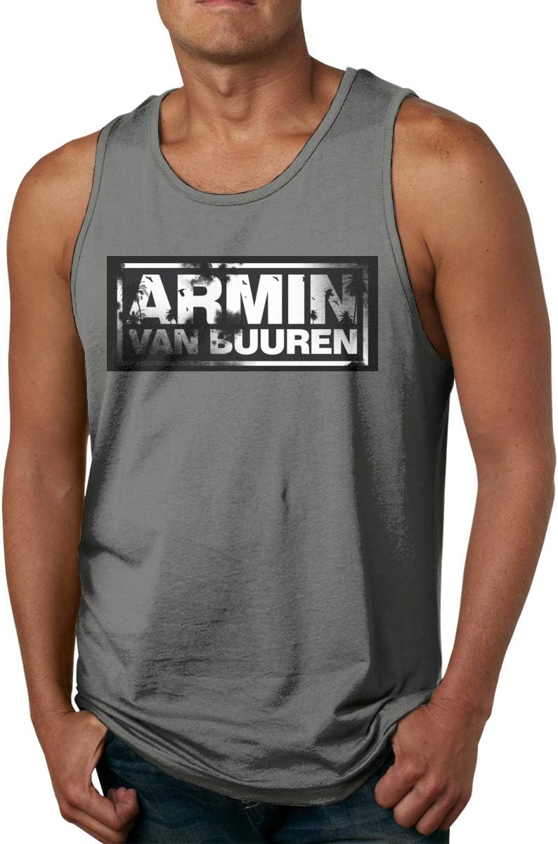 Shuaihong Armin Van Buuren Men Leisure Men's Tank Top Shirt XXL Deep Heather