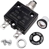 smseace 15Amp Electric Button Breaker 125/250VAC,Thermal Overload Protector L1 Series with Quick Connect Terminals and Waterproof Button Cap L1-ls-15A