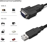 Benfei USB to RS232 Adapter Prolific PL-2303 6ft Cable DB9 Female view 3