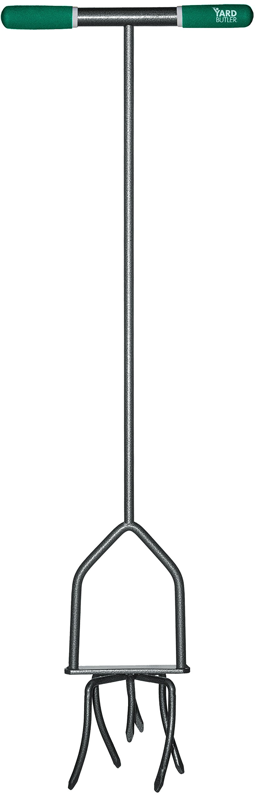 Yard Butler Twist Tiller Heavy Duty Manual Raised Bed Garden and Flower Box Claw Weeder Cultivator Aeration Hand Tool With Solid Steel Shaft Unbreakable Tines – ITNT-4