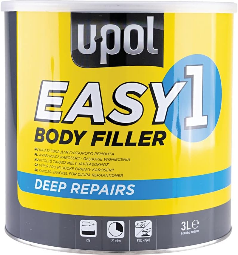 U-Pol Easy One Car Body Filler 3.5L Polyester Non-Sag Smooth Finish
