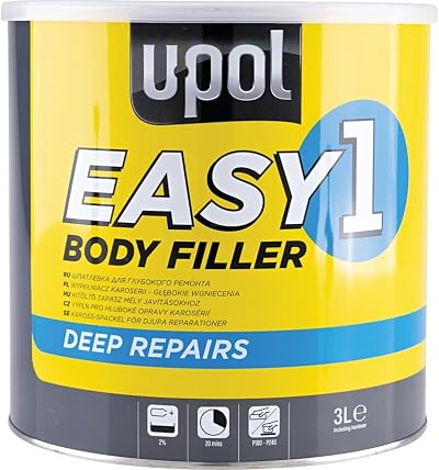 U-Pol Easy One Car Body Filler 3.5L Polyester Non-Sag Smooth Finish