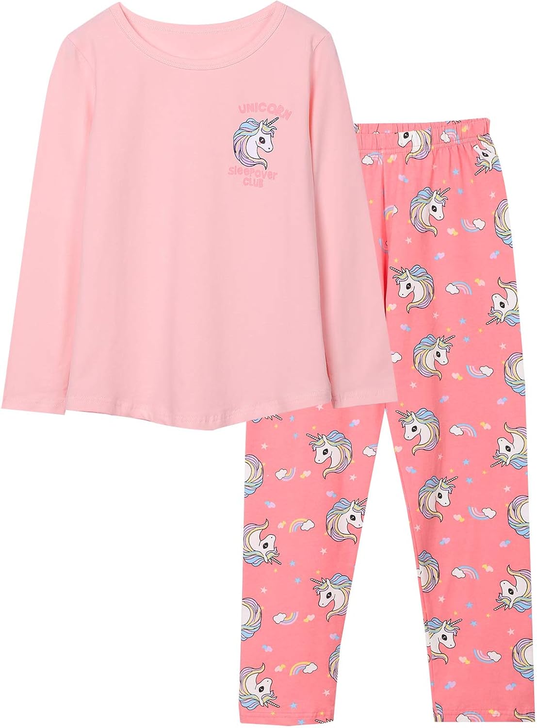Unicorn Pajamas Set for Girls Toddler Kids/Tweens Cozy