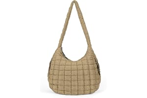 JQWSVE Quilted Tote Bag Puffer Bags for Women Large Quilted Bag Puffer Tote Crossbody Shoulder Bag Lightweight Puffy Tote Bag