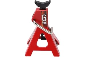 Heavy Duty 6 Ton Jack Stands Pair Adjustable Height Lifting Jack Decoration Accessories Compatible with SCX10 TRX4 D90 1/10 R