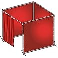 Welding Booth, 8 ft. W, 6ft, 0.014 in., Red