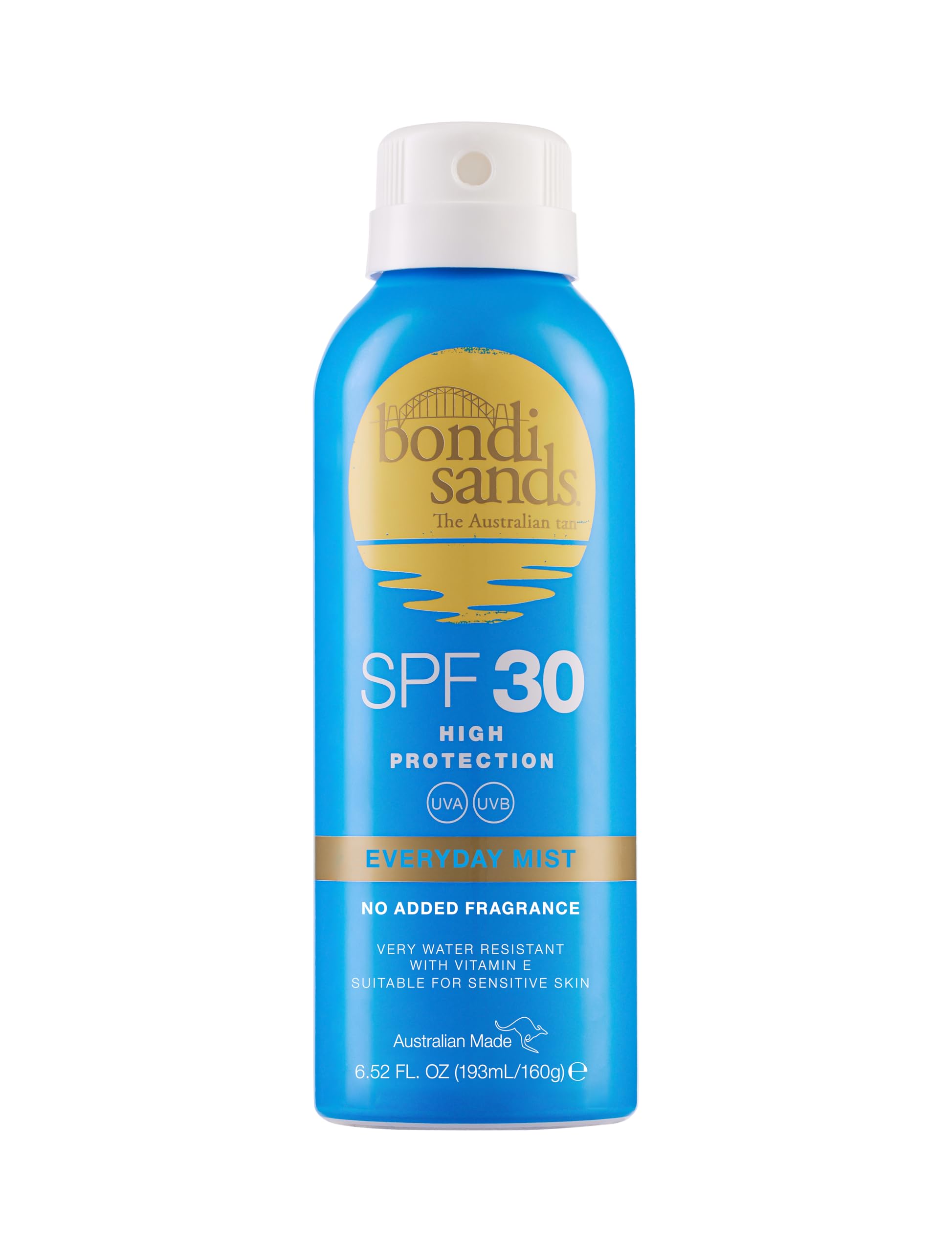 Bondi Sands Fragrance Free Sunscreen Aerosol Mist SPF 30 | Non-Greasy Broad Spectrum Formula Moisturises, Soothes, and Protects Skin, Water Resistant Up To 4 Hours, Vegan + Cruelty Free | 160g/5.64 Oz