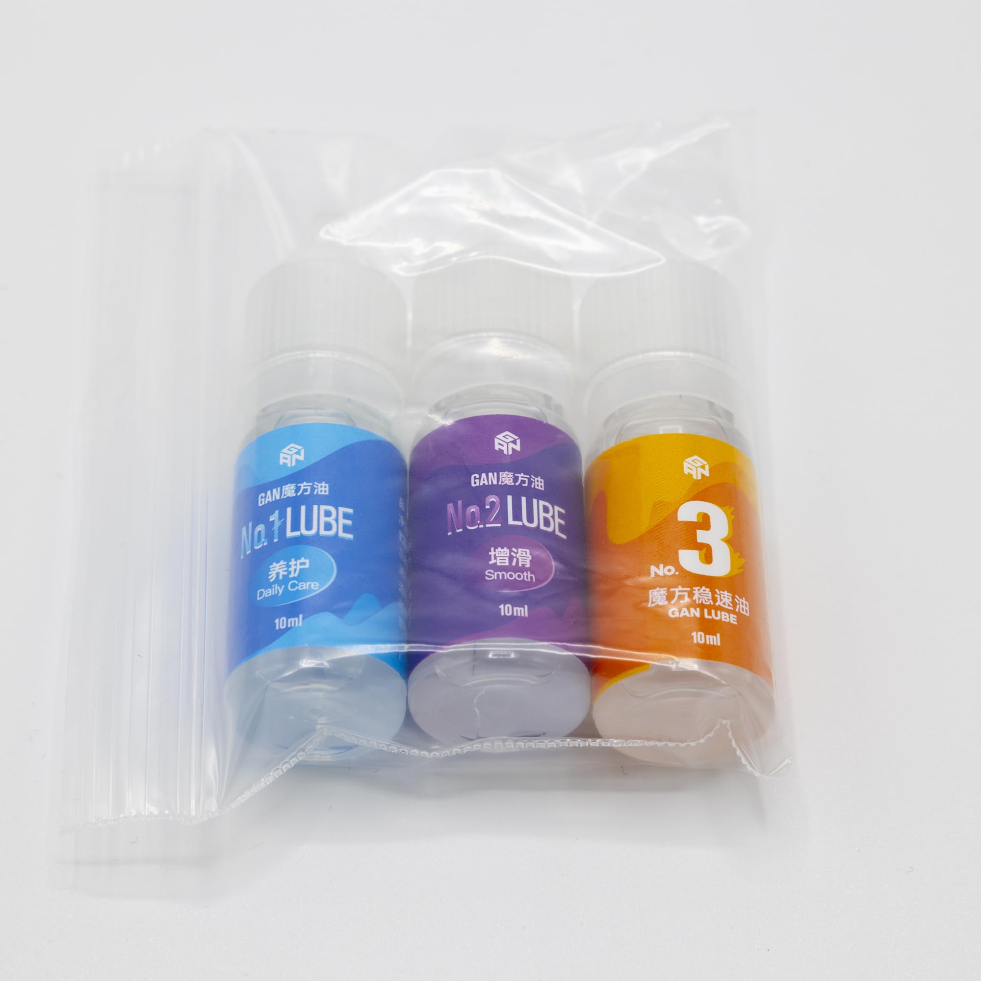 Speed Cube Lubricant - Rubic Cube Lube for High-Performance & Faster Turns - Set of 3 Daily Care, Smooth & GAN Lube - 10cc